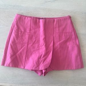 Zara pink linen skort